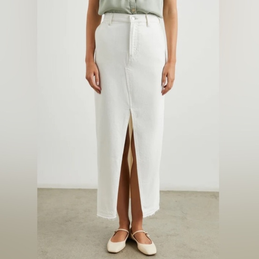 Rails White Denim Maxi Skirt